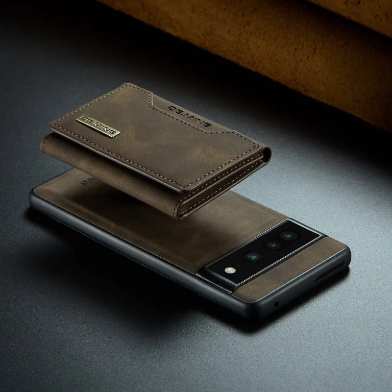 Luxury Detachable Magnetic Leather Flip Wallet Phone Case With Card Holder For Google Pixel