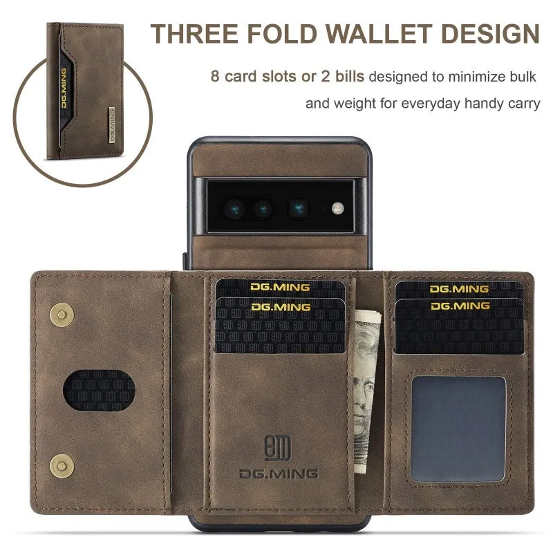Luxury Detachable Magnetic Leather Flip Wallet Phone Case With Card Holder For Google Pixel