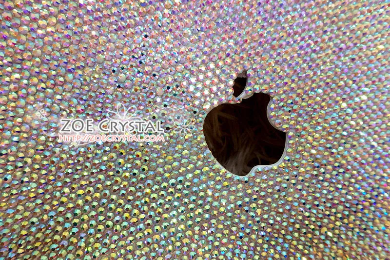 MACBOOK Case /Cover (Air / Pro) Glittery Shinny Sparkly AB White Crystal Rhinestone Celeb Kylie Jenner Kim Kardashian