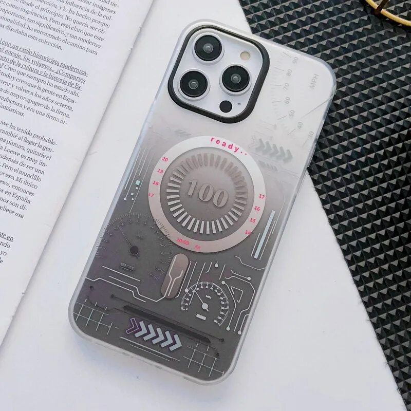 Magsafe Clear TPU Shockproof Wireless Charging Gradient Phone Case For iPhone