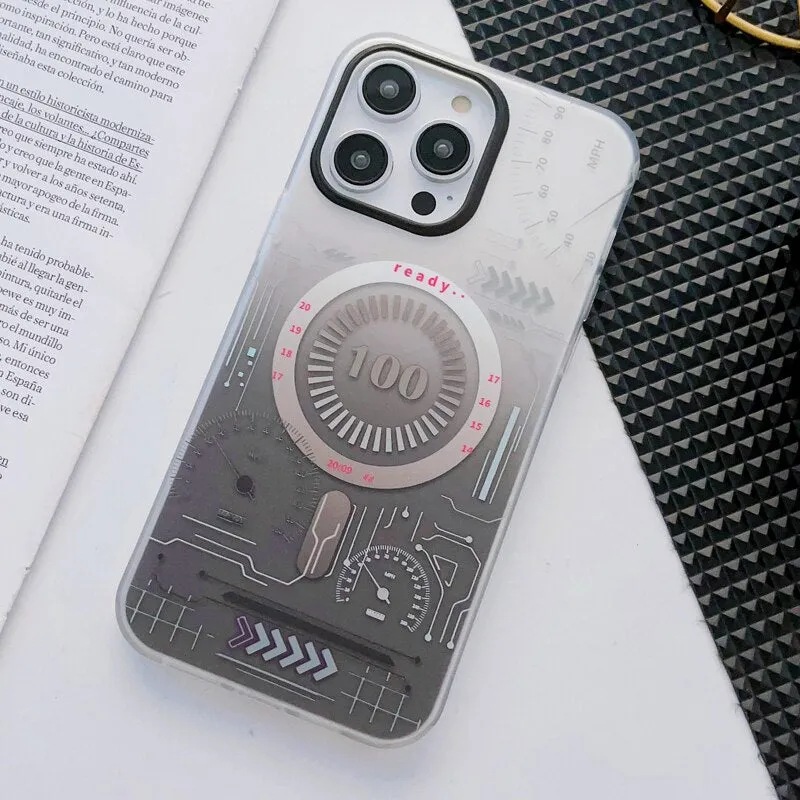 Magsafe Clear TPU Shockproof Wireless Charging Gradient Phone Case For iPhone