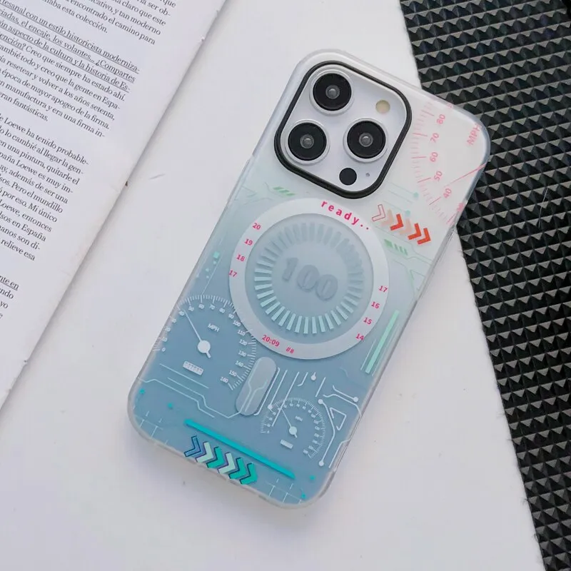 Magsafe Clear TPU Shockproof Wireless Charging Gradient Phone Case For iPhone