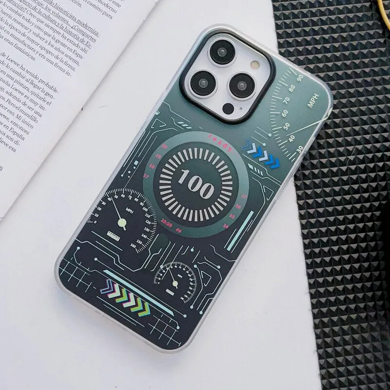 Magsafe Clear TPU Shockproof Wireless Charging Gradient Phone Case For iPhone