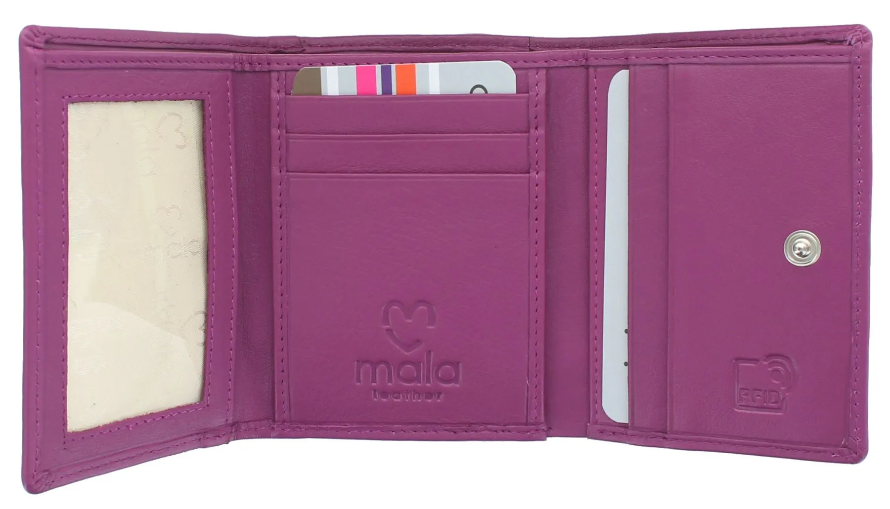 Mala Leather ORIGIN Collection Compact Leather Purse With RFID Protection 3273_5