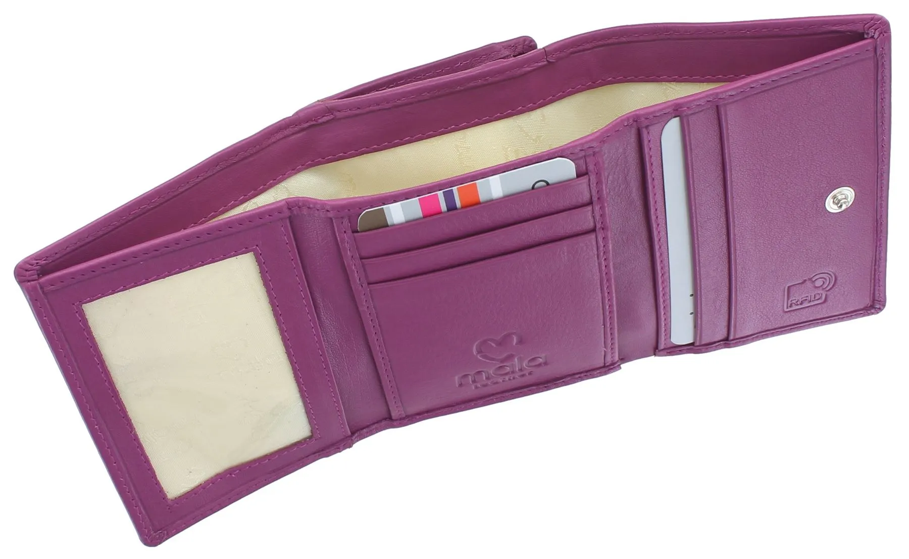 Mala Leather ORIGIN Collection Compact Leather Purse With RFID Protection 3273_5