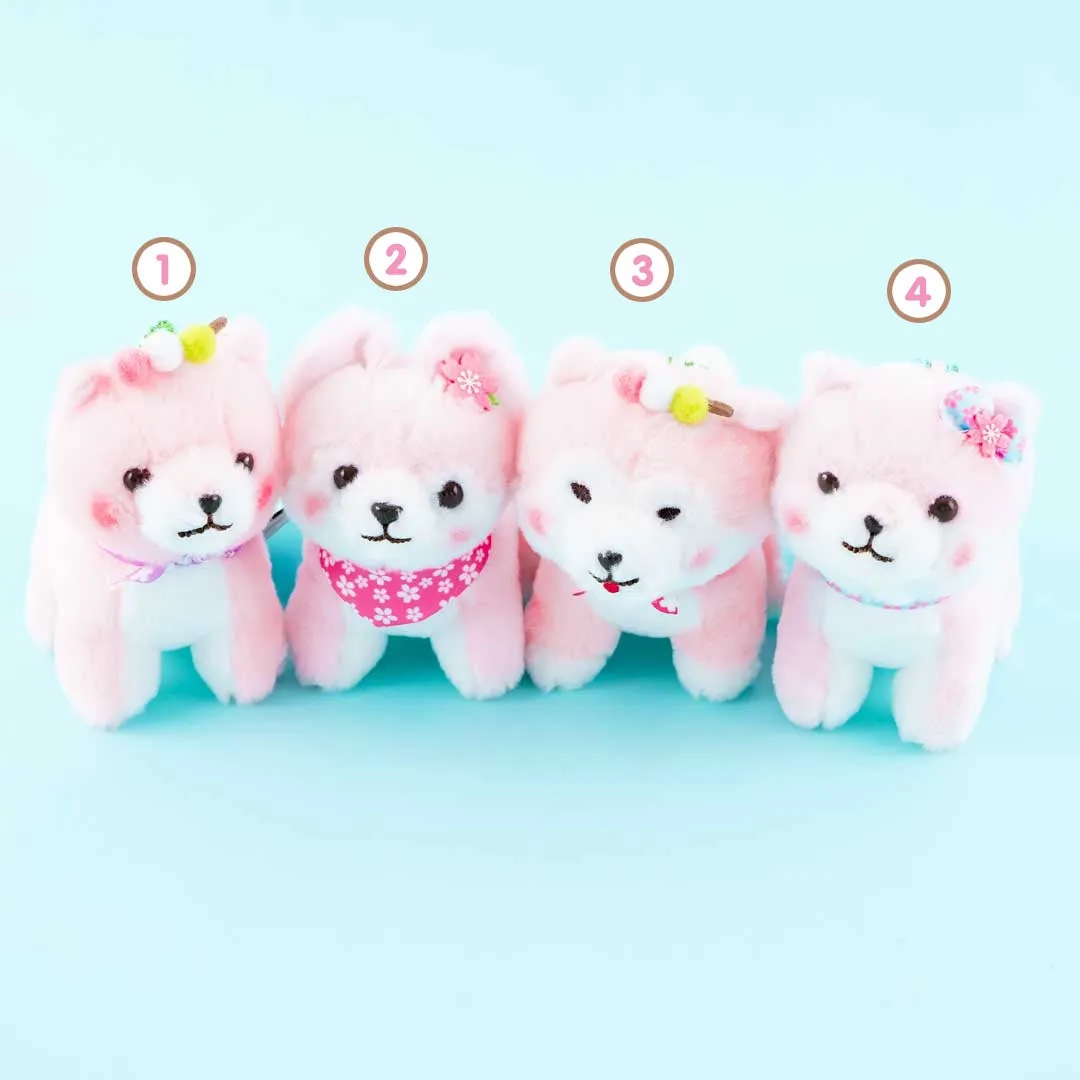 Mameshiba San Kyodai Sakura Blush Plushie  - Medium