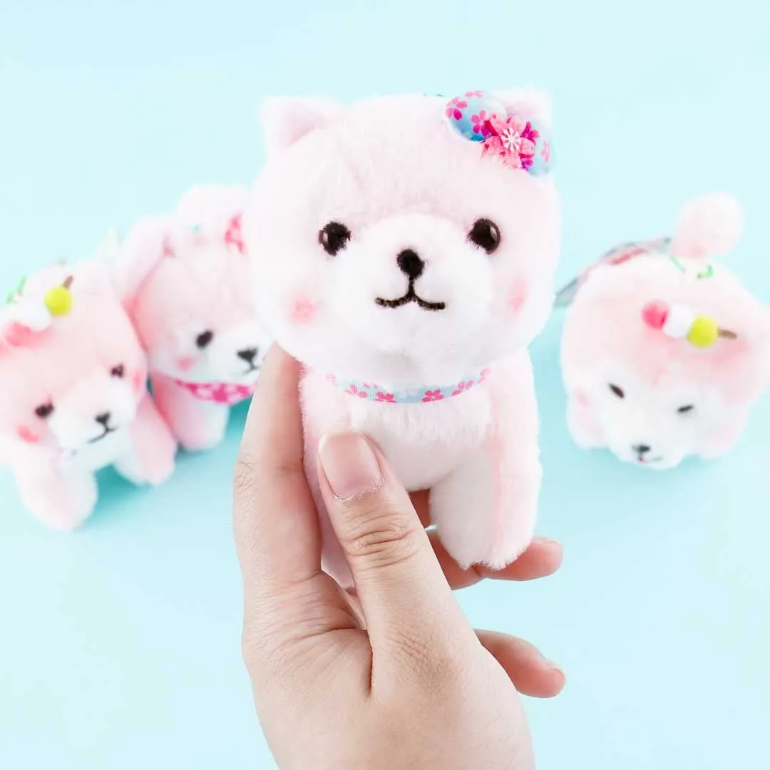 Mameshiba San Kyodai Sakura Blush Plushie  - Medium
