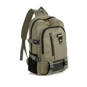 Men's Backpack Vintage Travel Canvas Leather Backpack   Rucksack Satchel School Men Bag mochila feminina #35