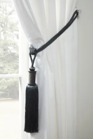 Midnight Tieback in Charcoal