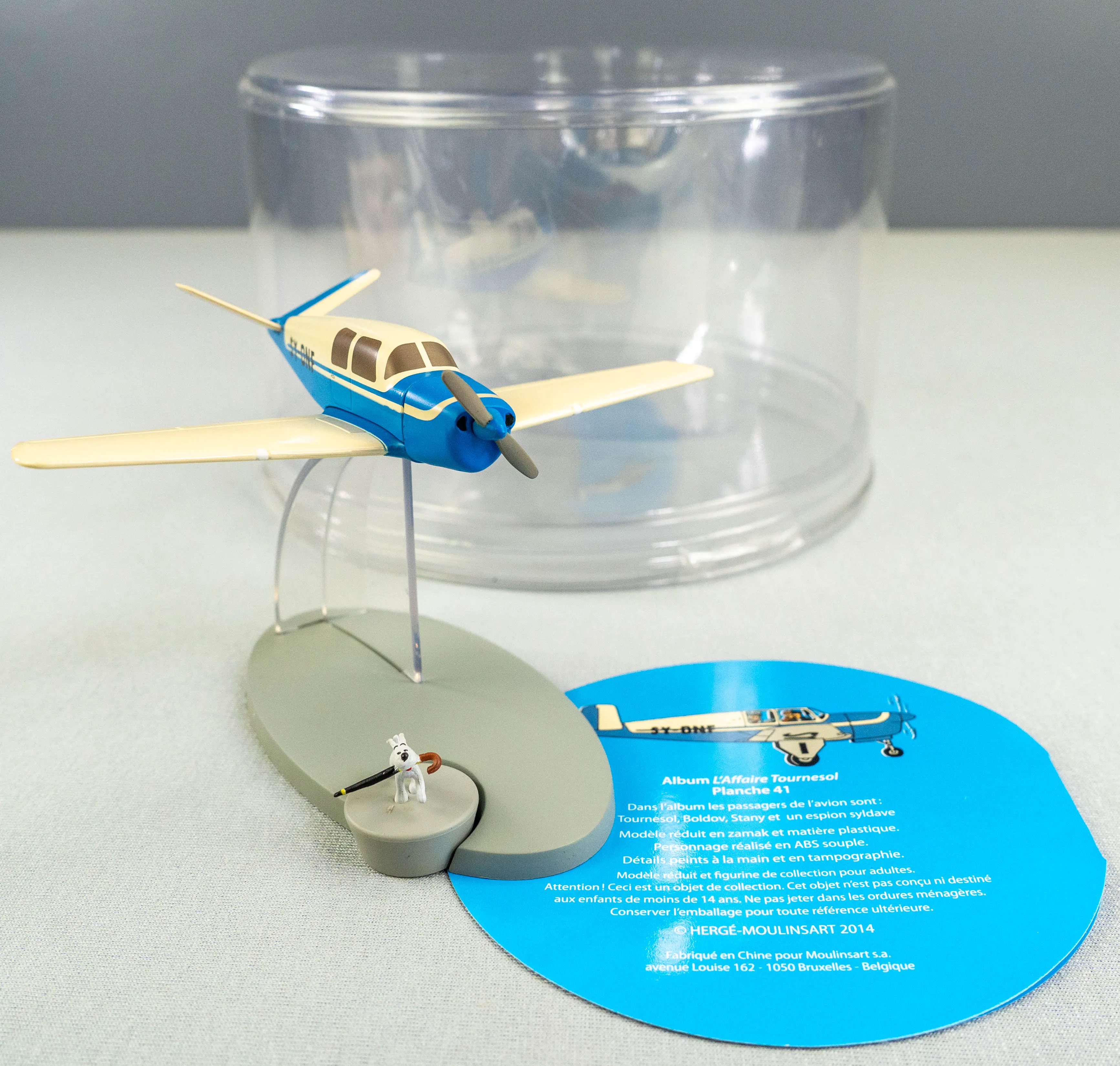 MOULINSART TINTIN AVION 29539 Kidnapper Plane Calculus Affair Hachette Model #19