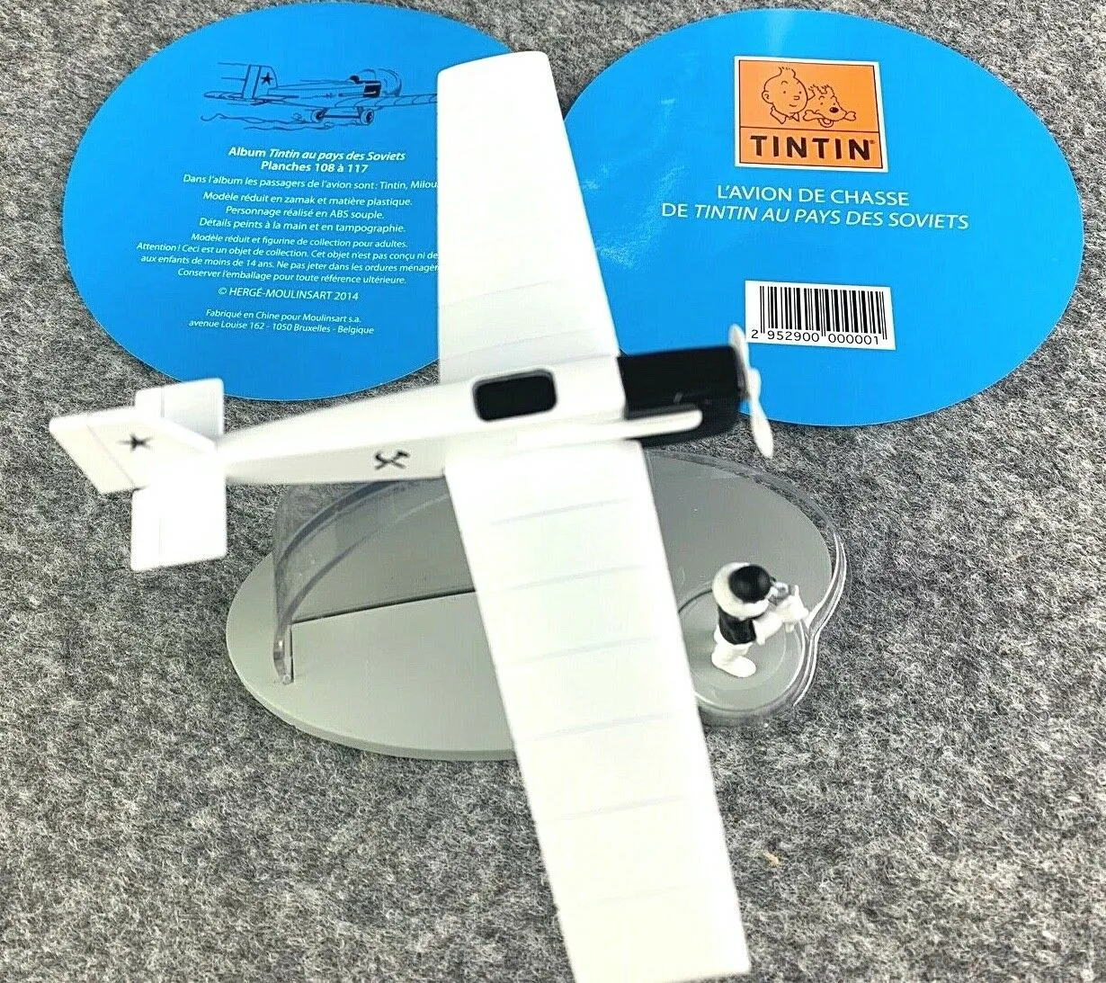MOULINSART TINTIN PLANE 29529 Avion De Chasse: Land of Soviets Hachette Model #9