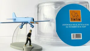 MOULINSART TINTIN PLANE 29563 Blue Plane: Jo Zette & Jocko Model Avion #43