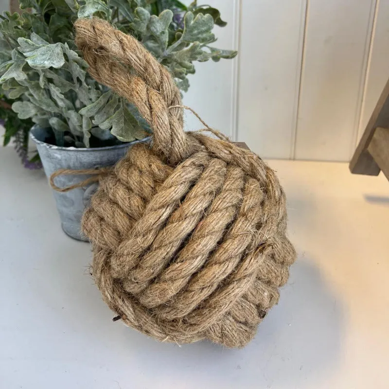Nautical Weighted Rope Ball Doorstop