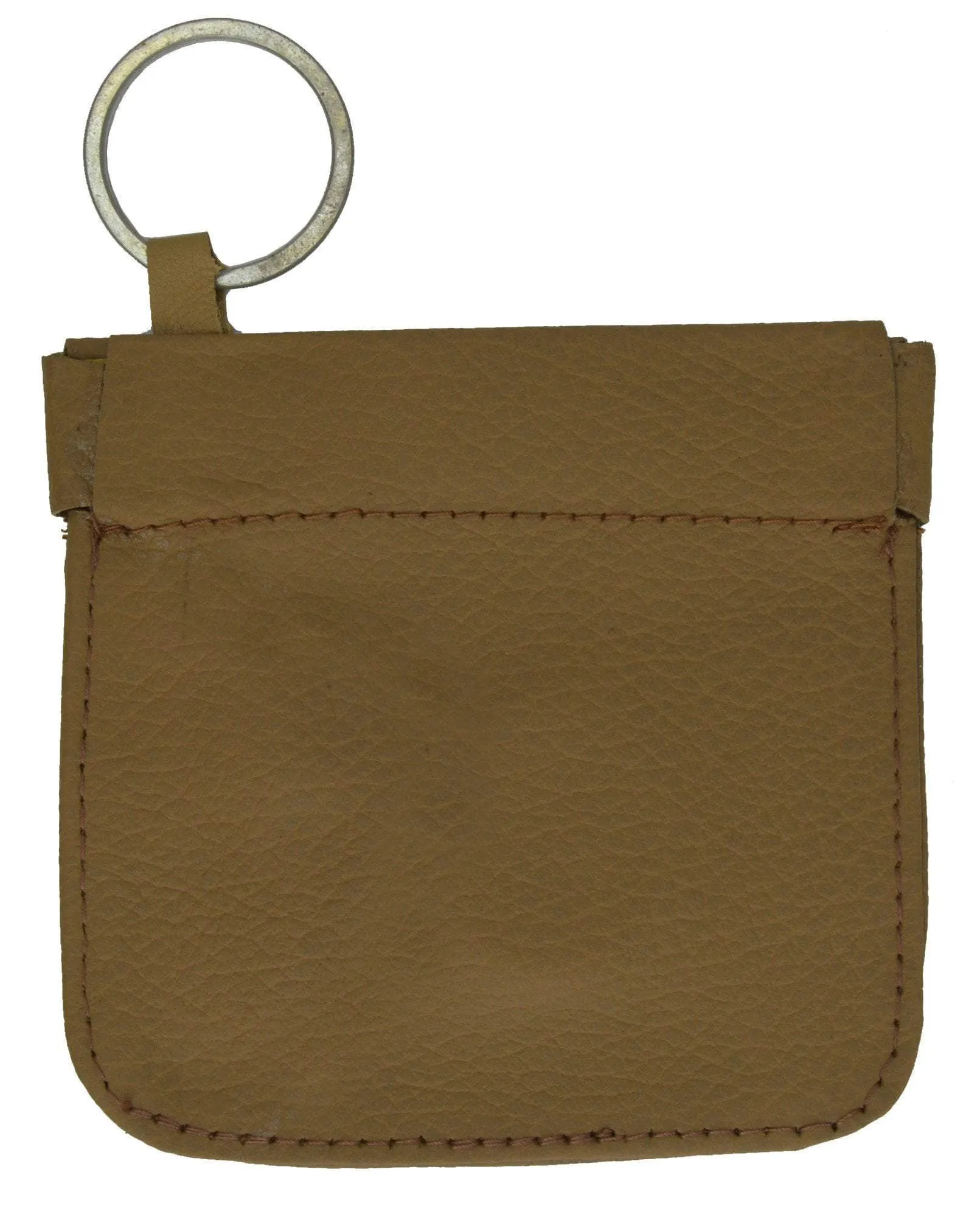 New Genuine Leather Coin Change Purse With Elastic Closure