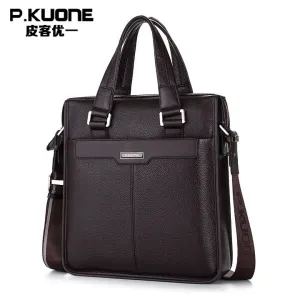 New Men's Handbag Genuine Leather Luxury Brand Men Business Briefcase Handbags Messenger Bags High Quality Men Shoulder Bag