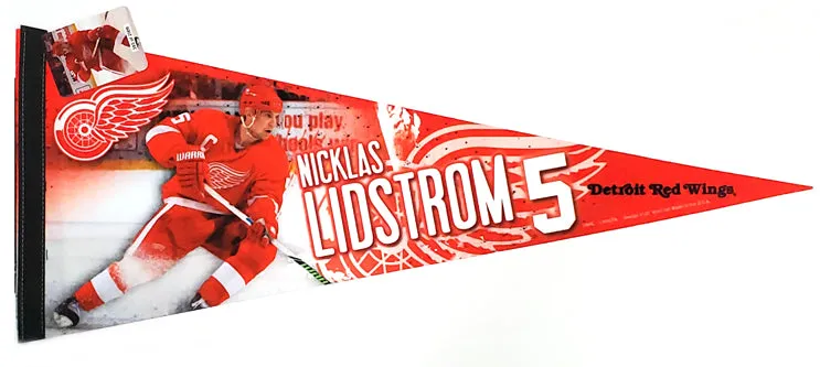 Nicklas Lidstrom "Action 5" Detroit Red Wings Premium Felt Pennant L.E. /2,009