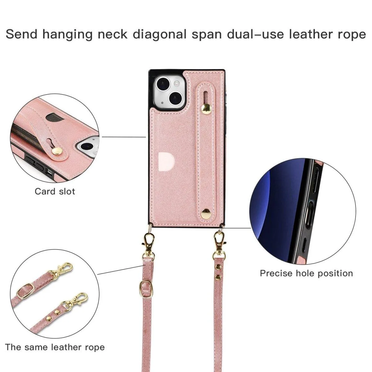 Nox Slim Leather Shockproof iPhone Case With Wrist Strap