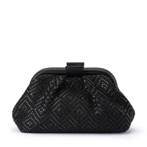 OB4805 MINKI GATHERED WOVEN CLUTCH