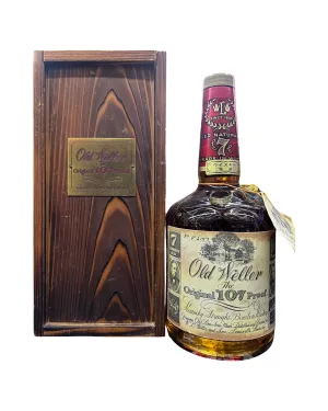 Old Weller Original 107 Proof Gold Vein 1985 With Wooden Box