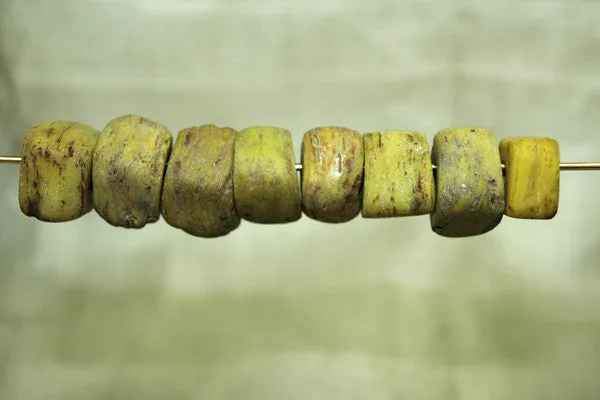 Old Yellow Hebron Beads, small