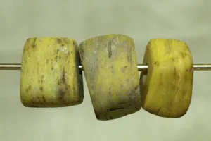 Old Yellow Hebron Beads, small