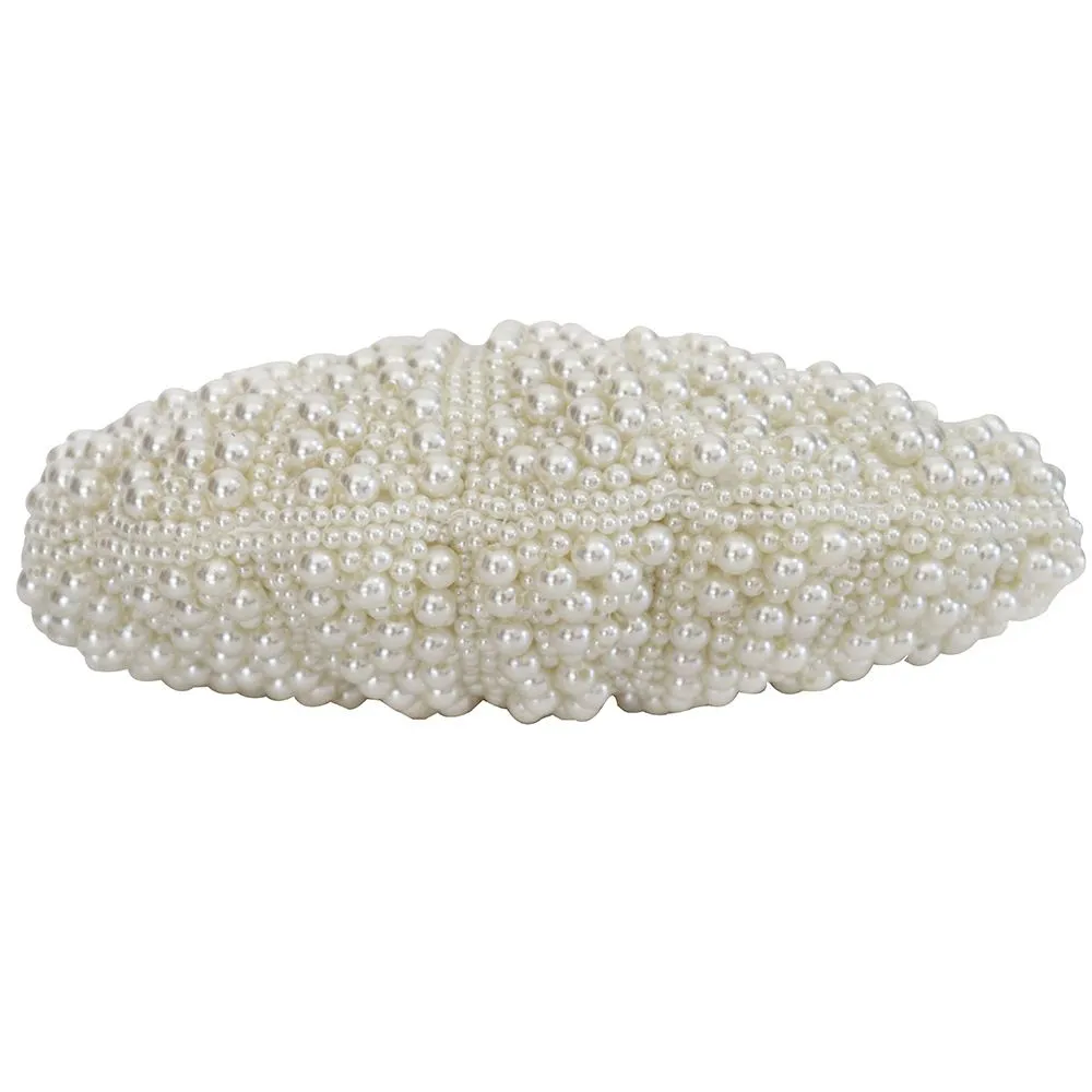 Pearl Seashell Jewelled Clutch Bag