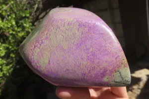 Polished Stichtite Standing Free Forms x 2 From Barberton, South Africa