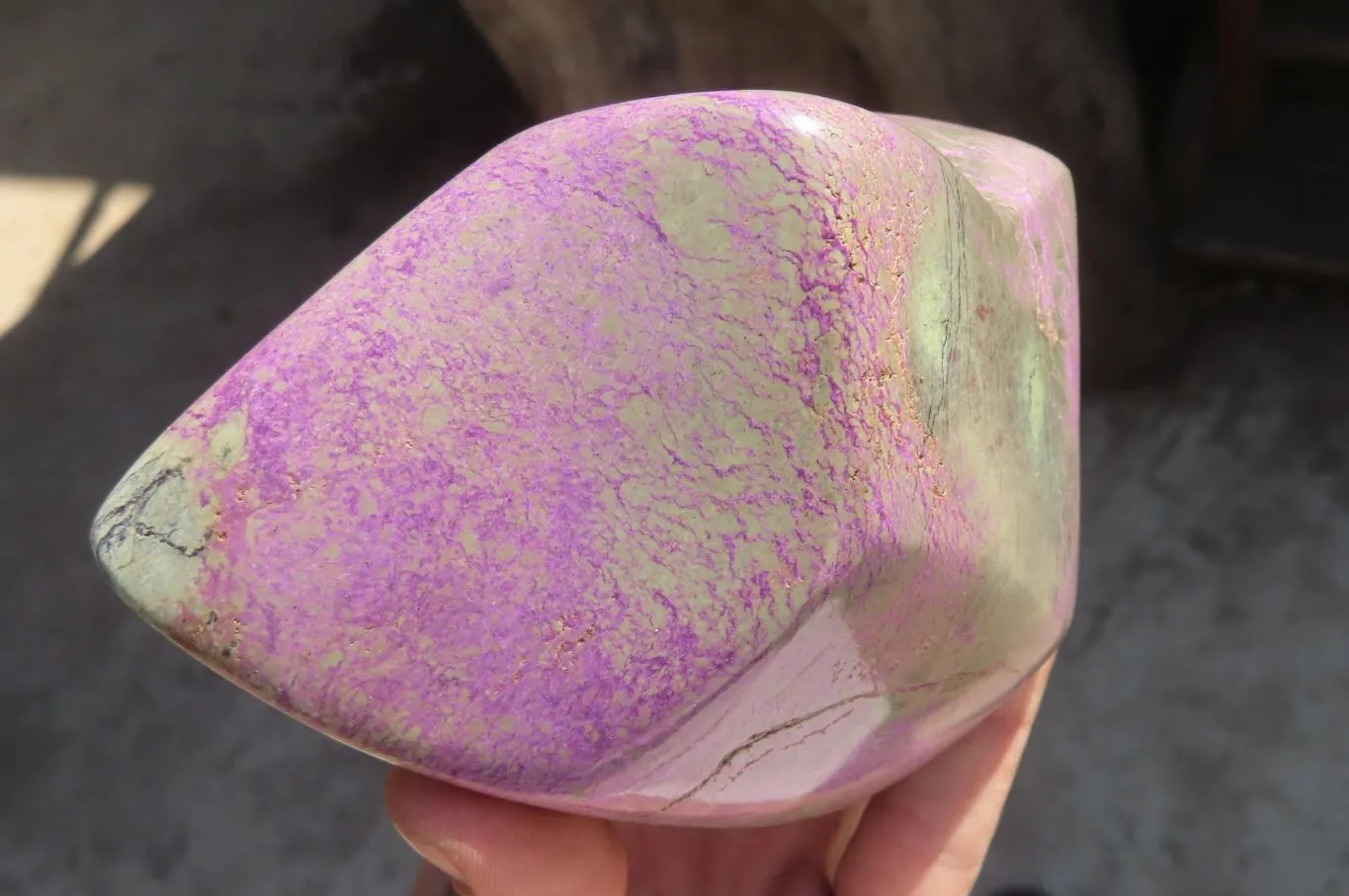 Polished Stichtite Standing Free Forms x 2 From Barberton, South Africa