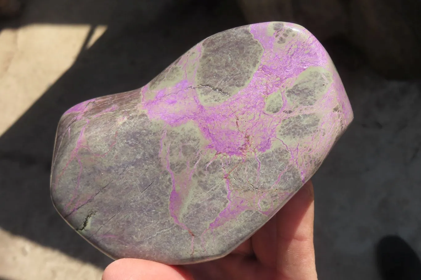 Polished Stichtite Standing Free Forms x 2 From Barberton, South Africa