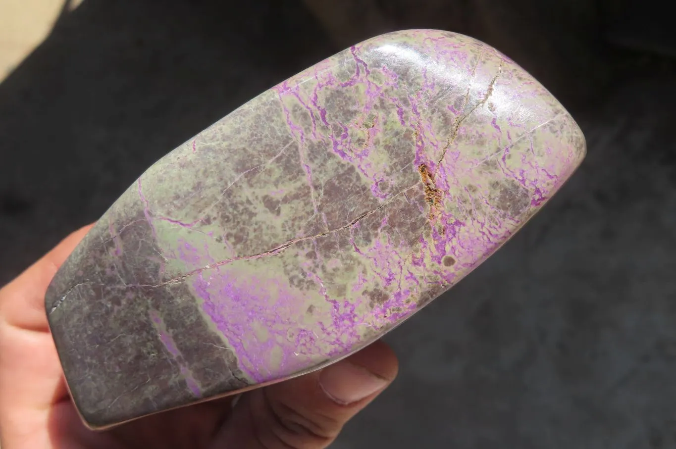 Polished Stichtite Standing Free Forms x 2 From Barberton, South Africa