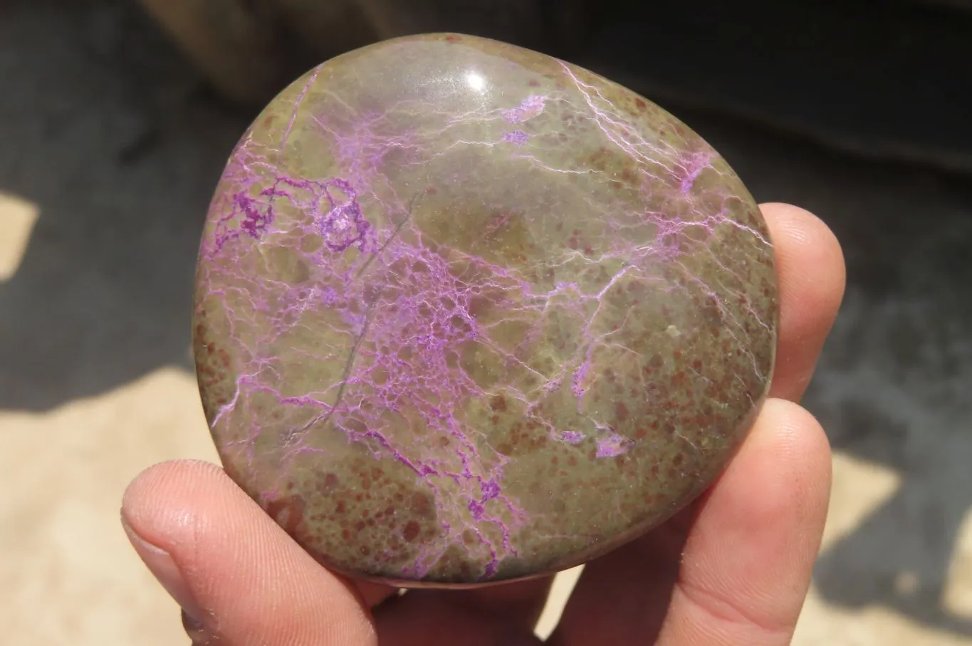 Polished Stichtite Standing Free Forms x 6 From Barberton, South Africa
