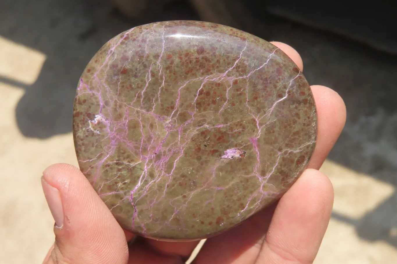 Polished Stichtite Standing Free Forms x 6 From Barberton, South Africa