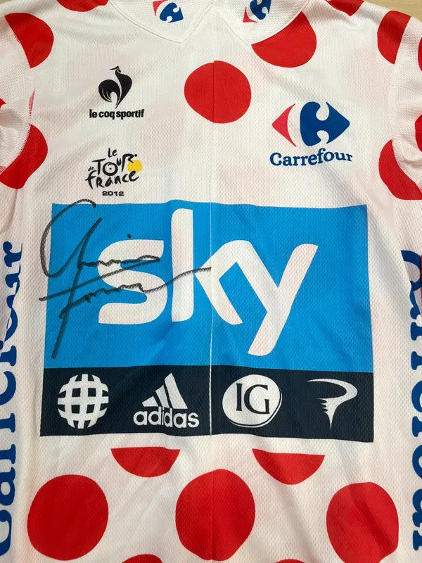 Polka jersey leader Tour de France 2012 Signed Chris Froome Team Sky