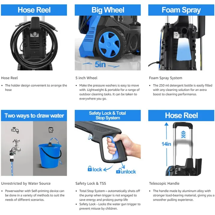 Portable Pressure Washer with Water Tank