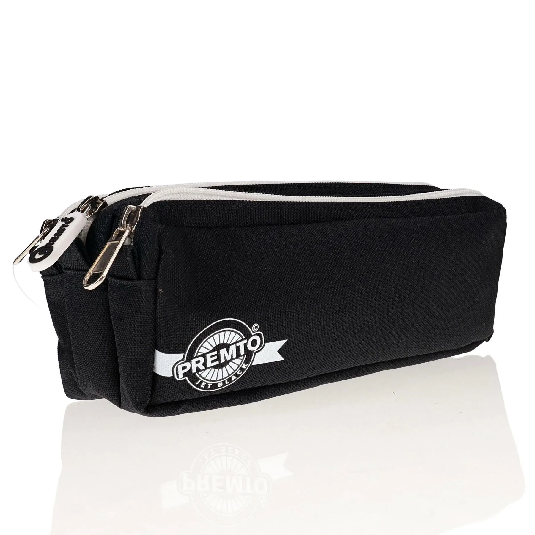 Premto - Pencil Case - 3 Pocket - Jet Black