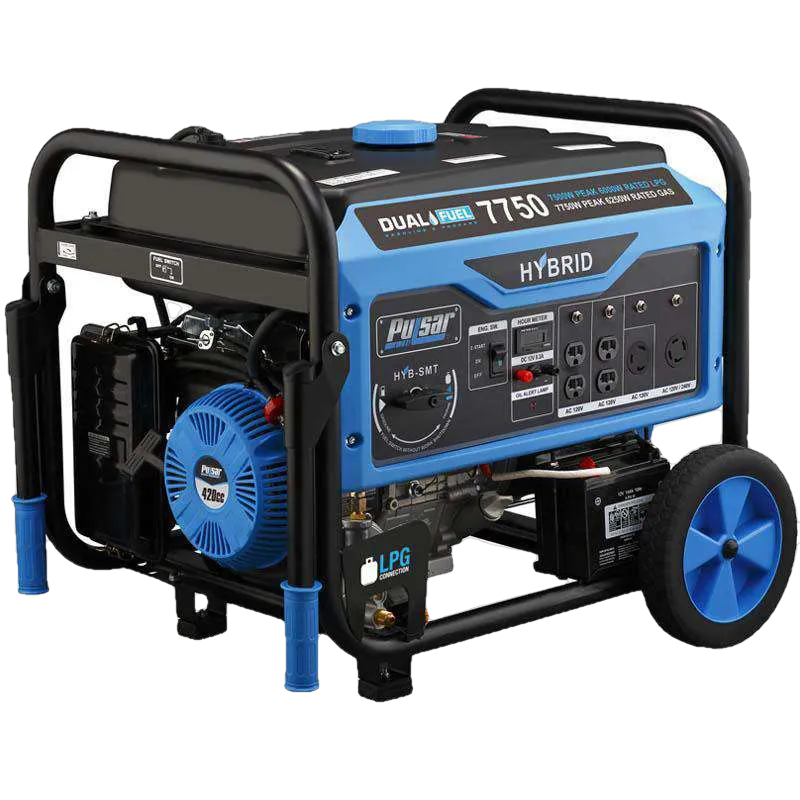 Pulsar PG7750B 6250W/7750W Dual Fuel Electric Start Portable Generator New