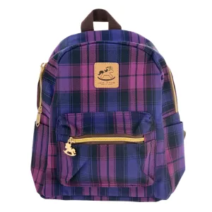 Purple & Pink Tartan Plaid Small Backpack