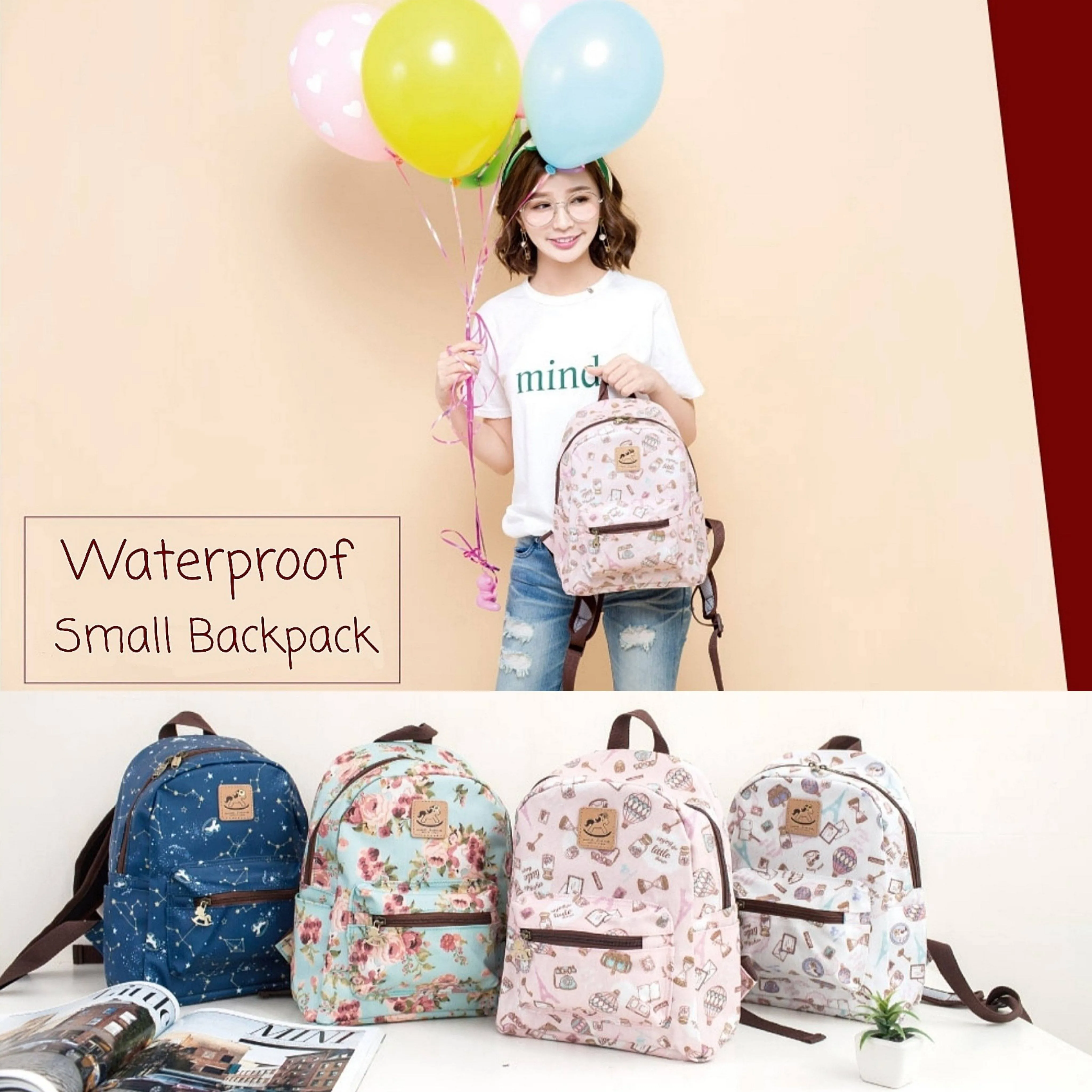 Purple & Pink Tartan Plaid Small Backpack