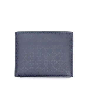 Rare Rabbit Men's Bamb Blue Bi-Fold Slim RFID Embossed Wallet