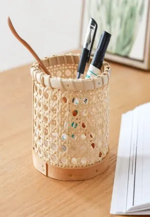 Rattan Pen Holder