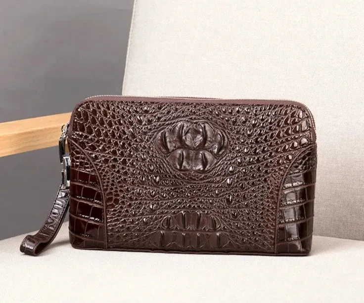 Real Leather Men's Envelope Clutch Bag