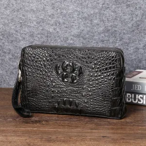 Real Leather Men's Envelope Clutch Bag