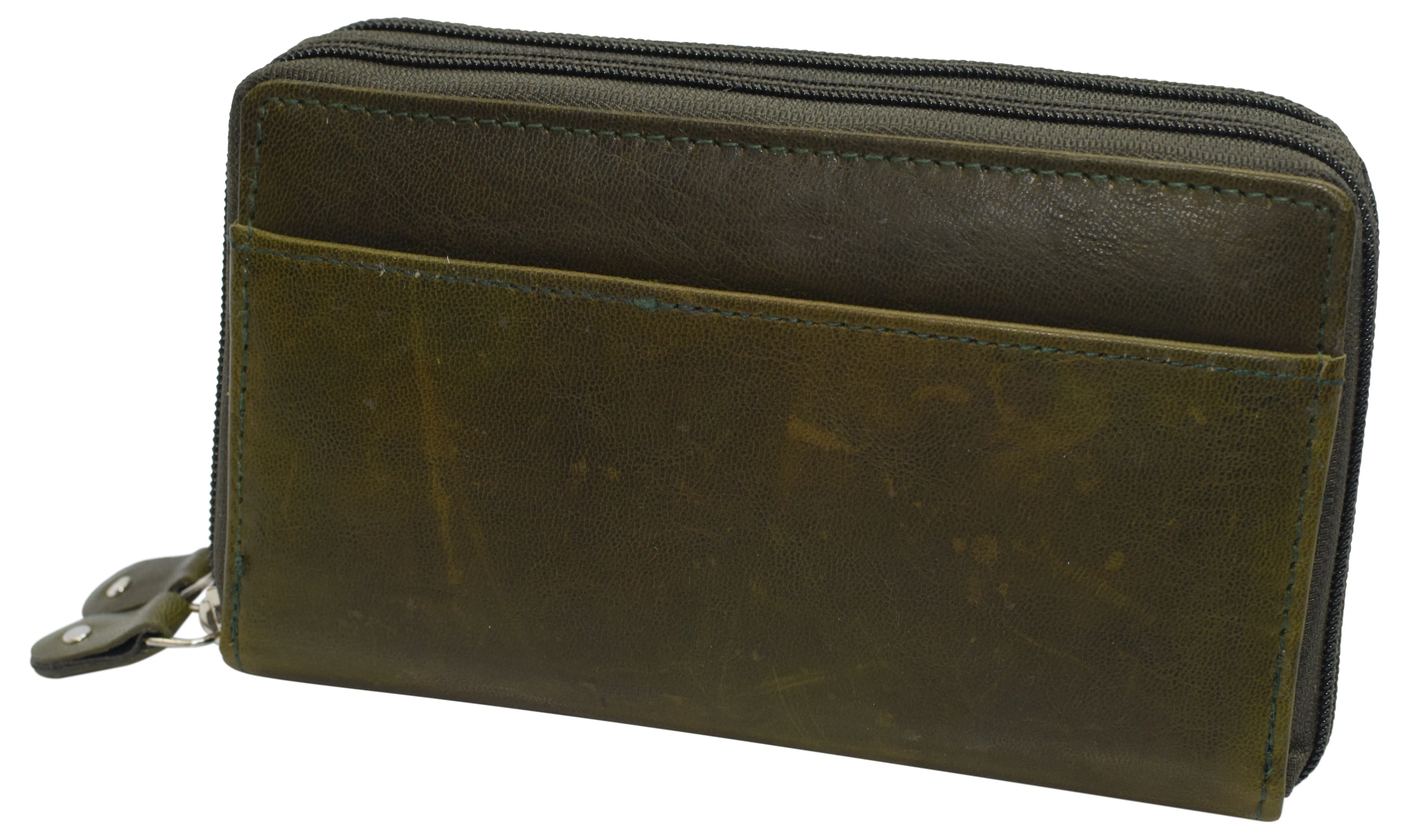 RFID Blocking Cellphone Wallet for Women Dual Zipper Long Purse with Removable Checkbook Holder