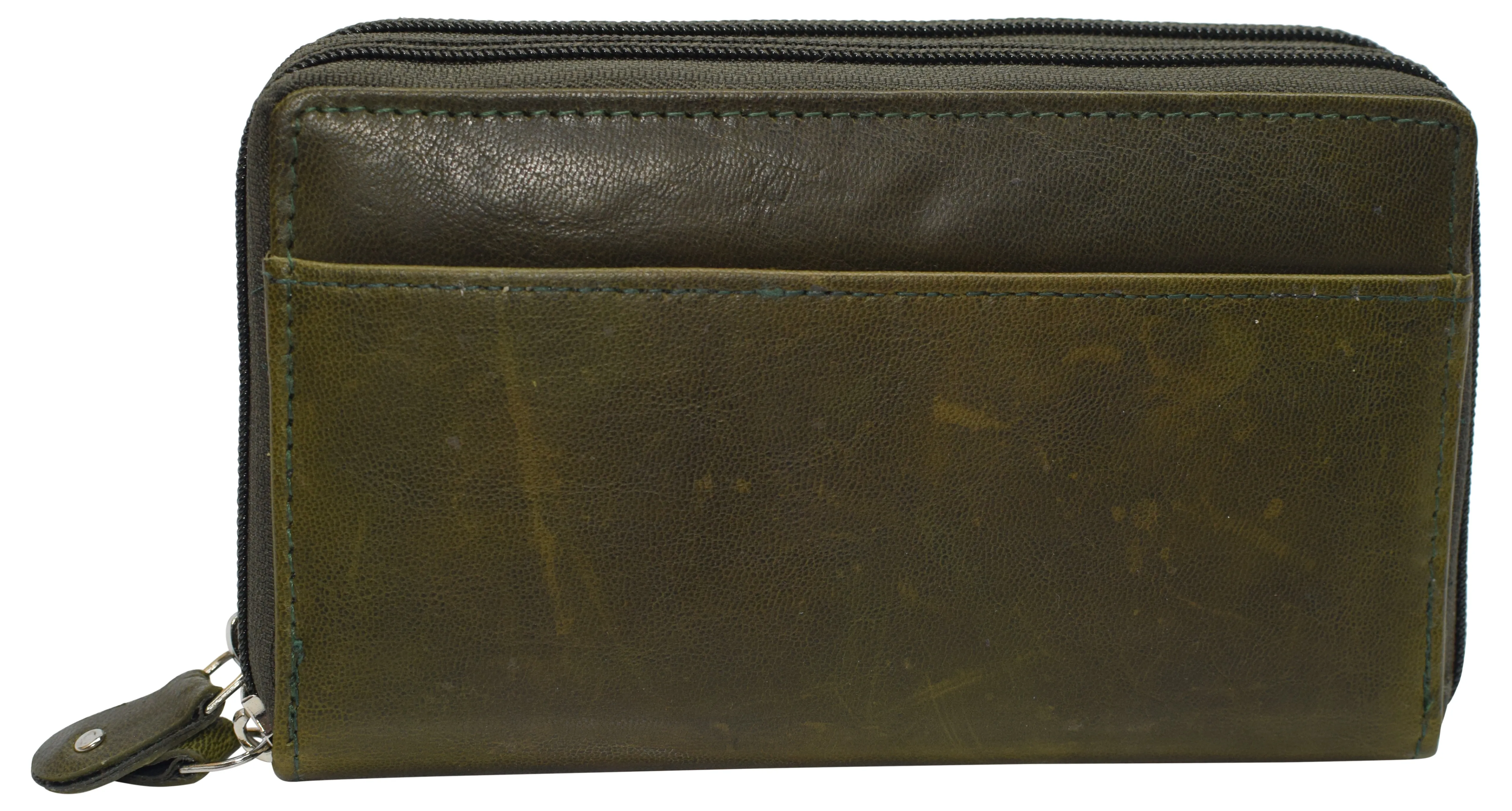 RFID Blocking Cellphone Wallet for Women Dual Zipper Long Purse with Removable Checkbook Holder