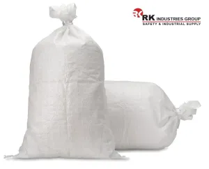 RK Sandbags Empty Woven Polypropylene Sand Bags with Built-in Ties 17 x 27