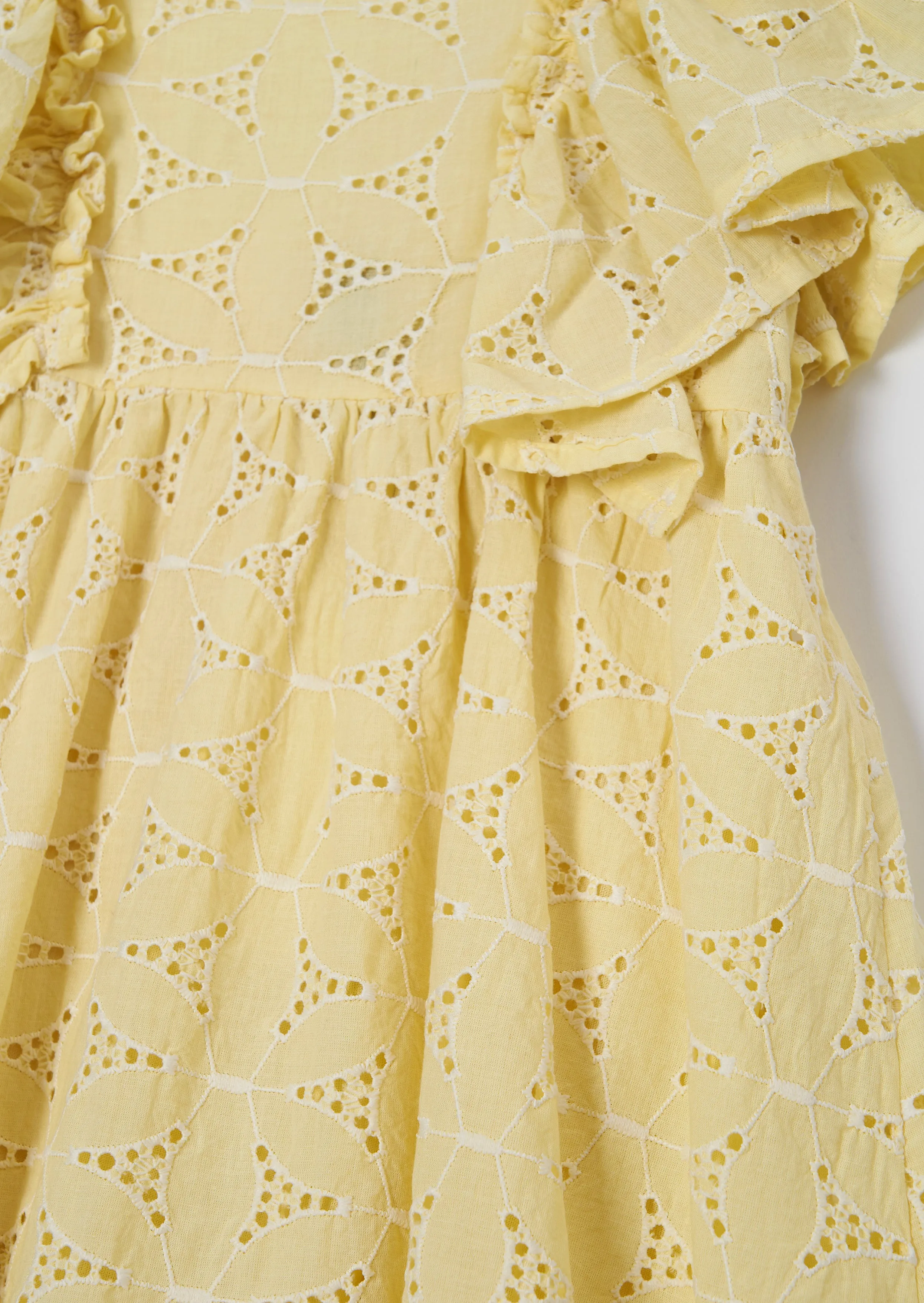 Sara Lemon Broderie Dress