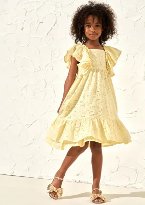Sara Lemon Broderie Dress
