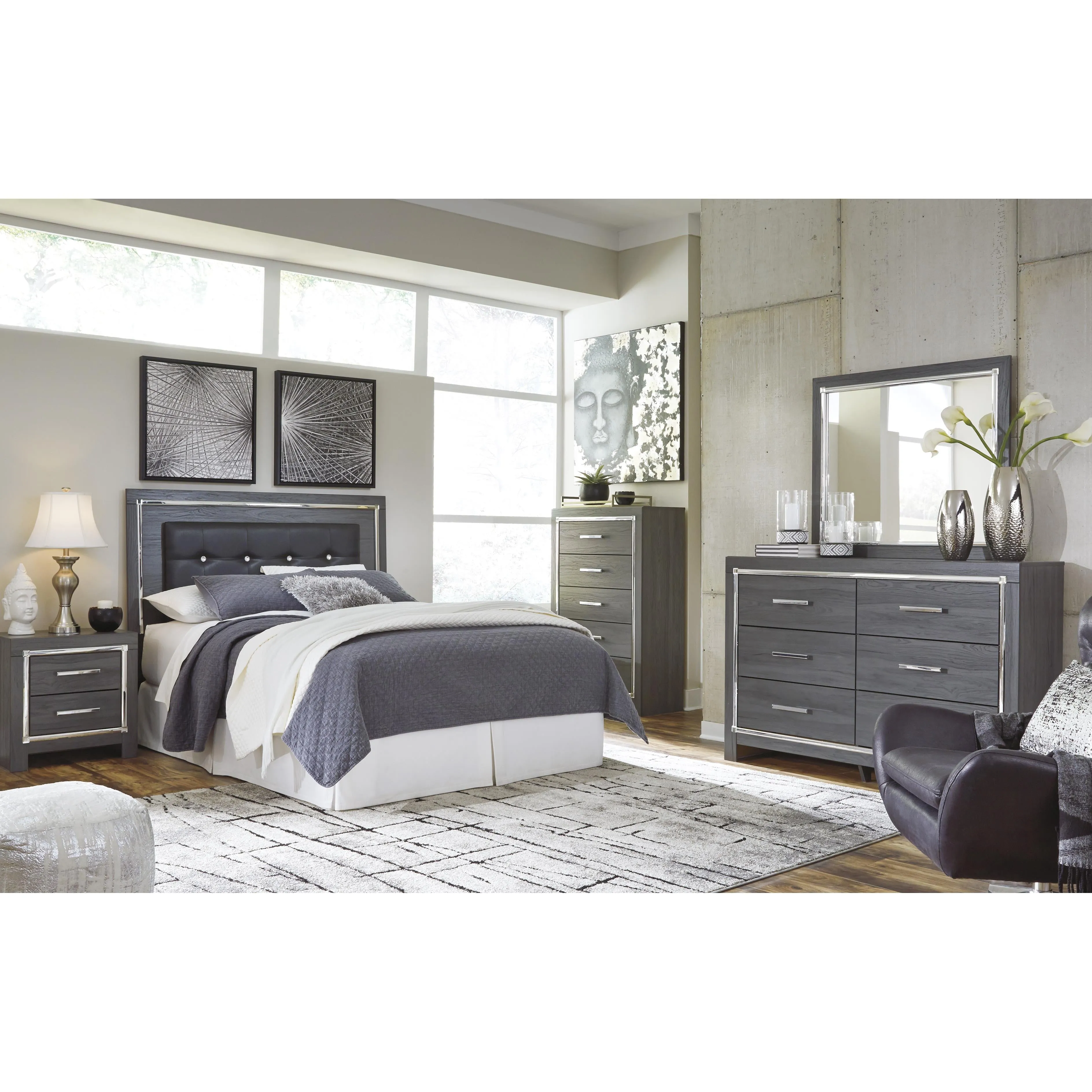 Signature Design by Ashley Lodanna B214-57 Queen Upholstered Panel Headboard