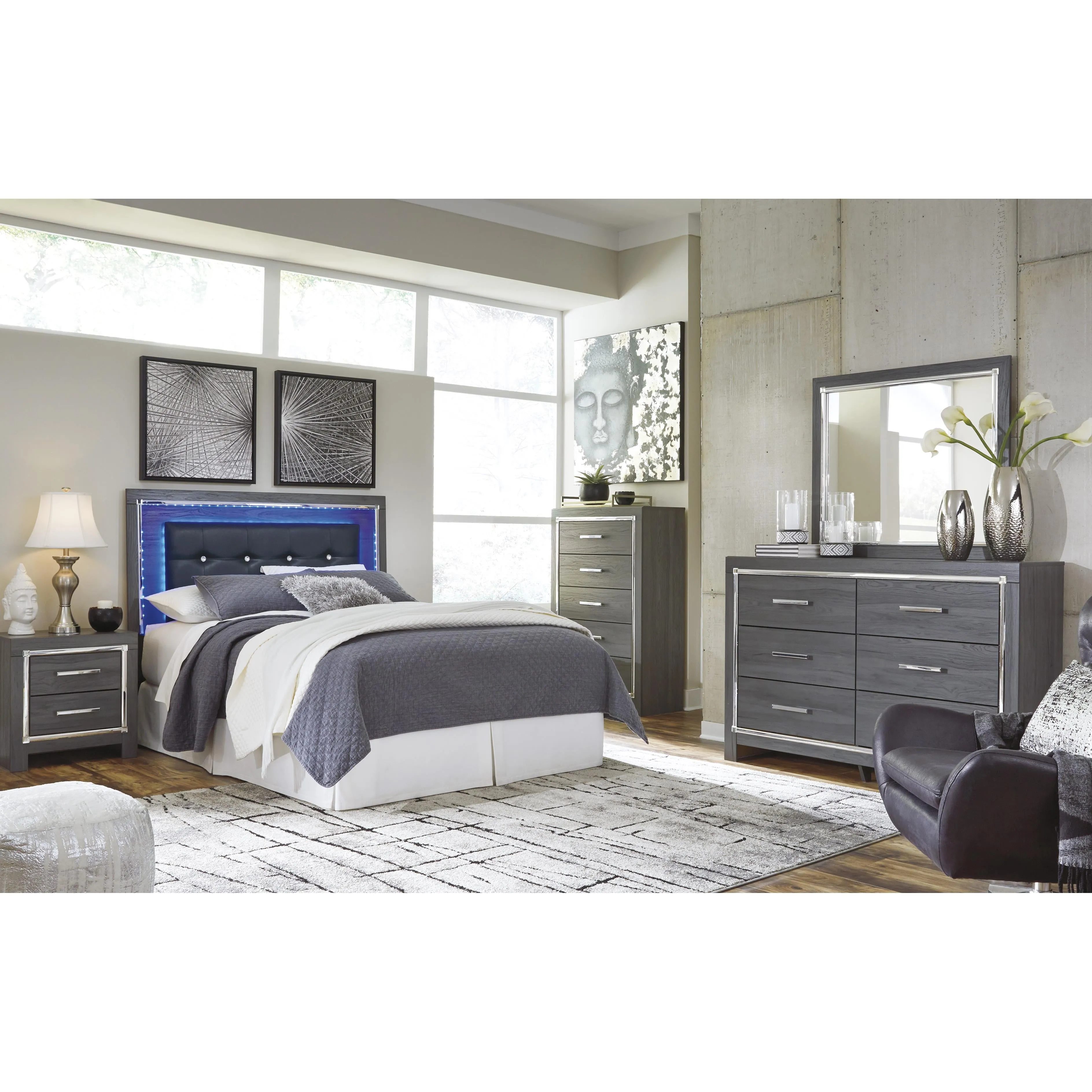 Signature Design by Ashley Lodanna B214-57 Queen Upholstered Panel Headboard