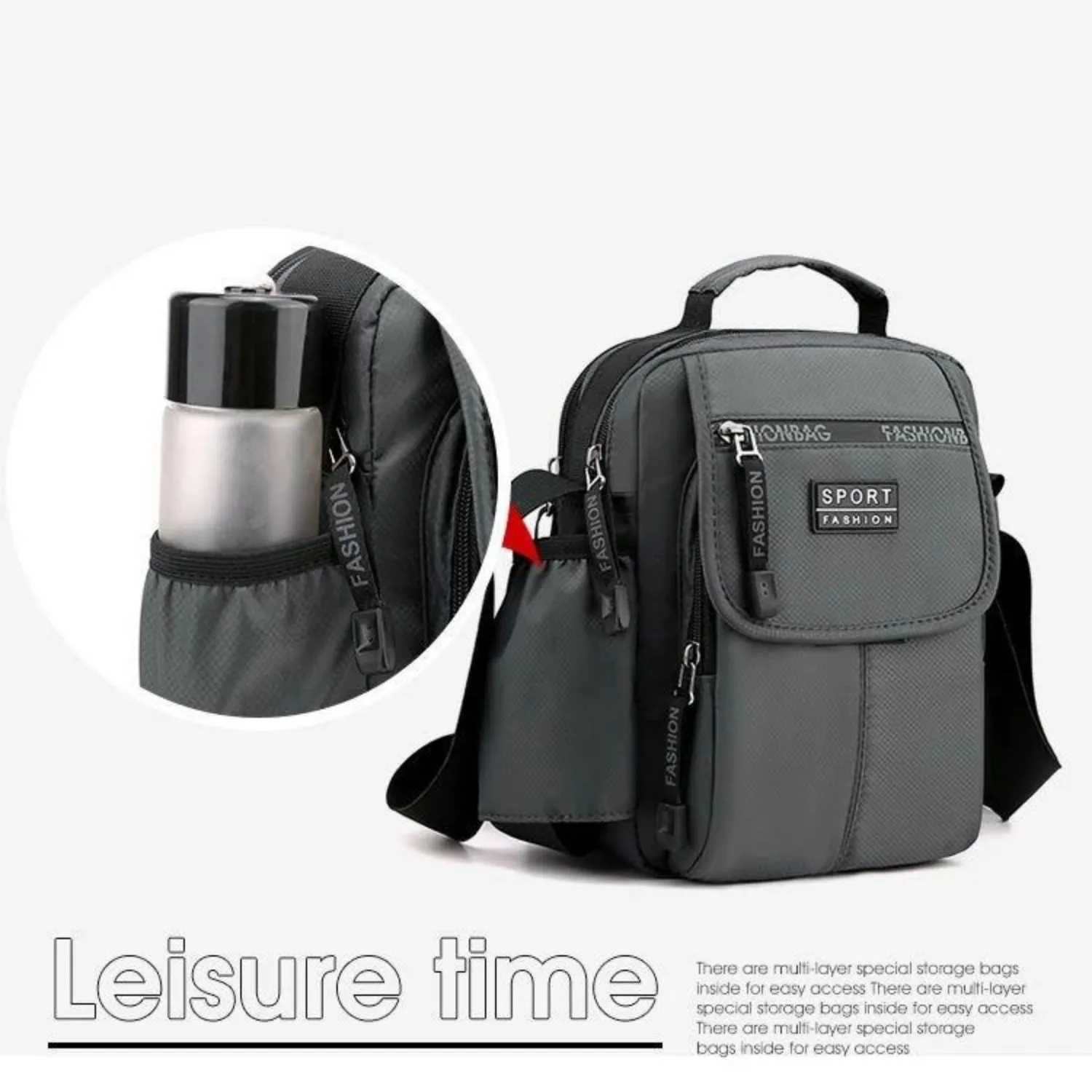 Sleek Waterproof Oxford Men's Crossbody Bag